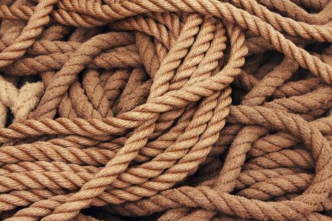 The rope. The French for "the rope" is "la corde".