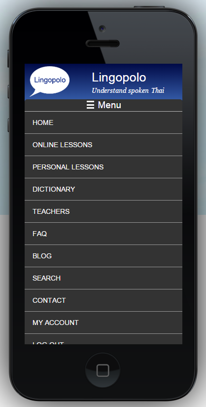 iPhone menu expanded
